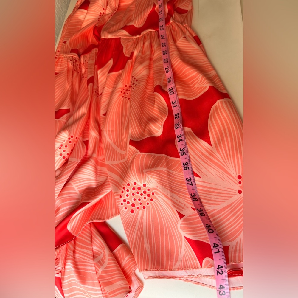 Praia by Dayanara Duran Floral Maxi Skirt | Orange Colombian Designer - Picture 6 of 8